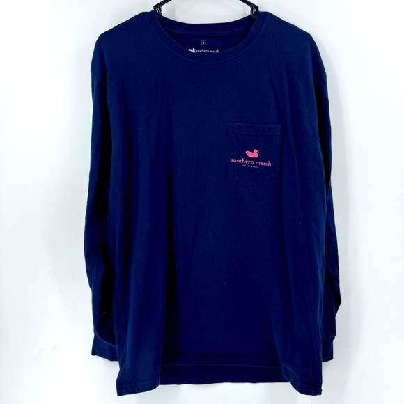 Southern Marsh Longsleeve Hunting Stamp Series Shirt - Picture 1 of 8